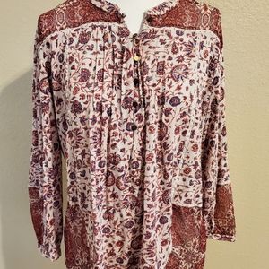 Lucky Brand Sheer High Low Top